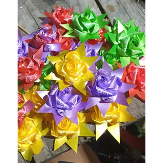 ริบบิ้น คละสี คละลาย สุ่มลาย แพคละ10ม้วน ราคาส่ง