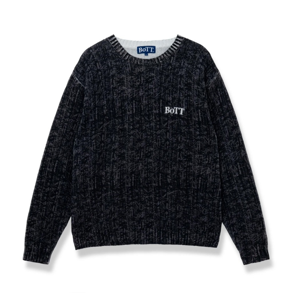 BOTT BAMBOO CAMO PRINTED SWEATER BLACK