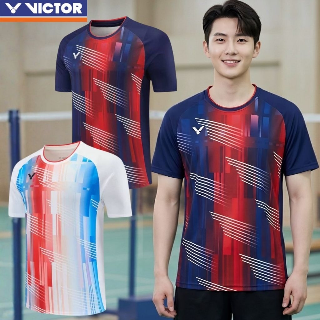 เสื้อแบดวิคเตอร์ทีมชาติไทยพร้อมสกีน ผ้าแห้งไว ใส่สบายไม่พอใจยินดีคืนเงินเสื้อกีฬา