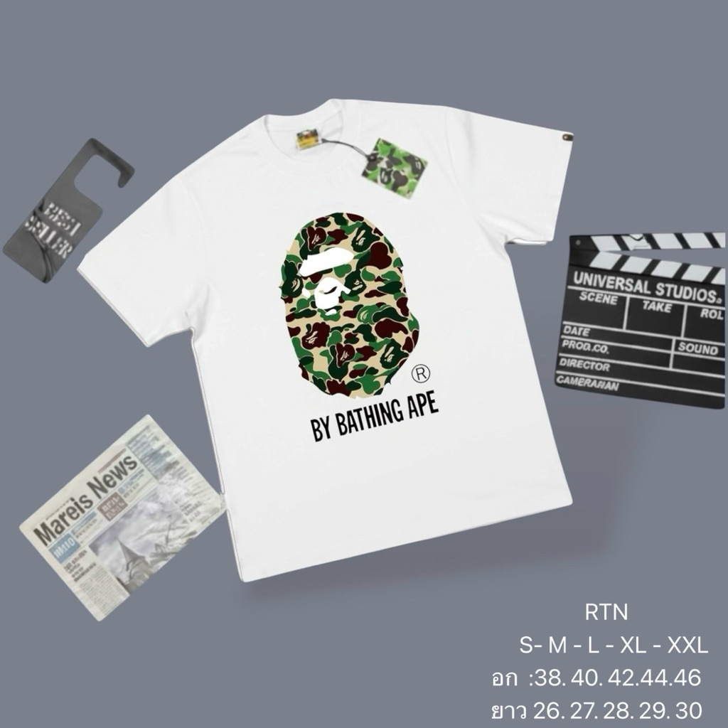 พร้อมส่ง เสื้อ Bape ABC Camo Big Ape T-Shirt เสื้อยืดผู้ชาย เสื้อยืดสตรีทแฟชั่น พิมพ์ลายกราฟฟิค ผ้าใส่สบาย งานป้ายคุณภาพ – โปรปัง