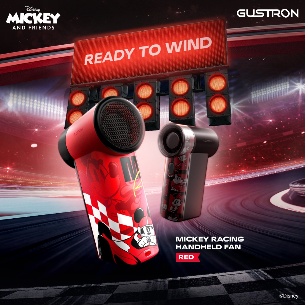 [ลิขสิทธิ์แท้] Mickey Racing Portable Handheld Fan Bundle Set | เซ็ตนี้ได้พัดลมทั้ง 2 รุ่น