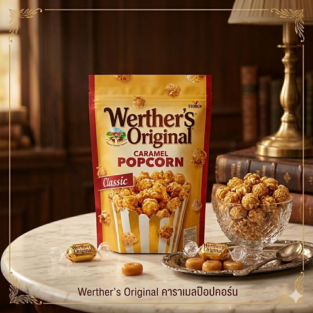 [Made in Germany ]Werther's Original Caramel Popcorn (classic) ป็อปคอรน์เคลือบคาราเมล