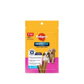 Pedigree Dentastix 7 Day (บรรจุ 7 ชิ้น) ขนมขัดฟัน สำหรับสุนัขทุกวัยทุกสายพันธุ์ขนาด 56 - 261g.