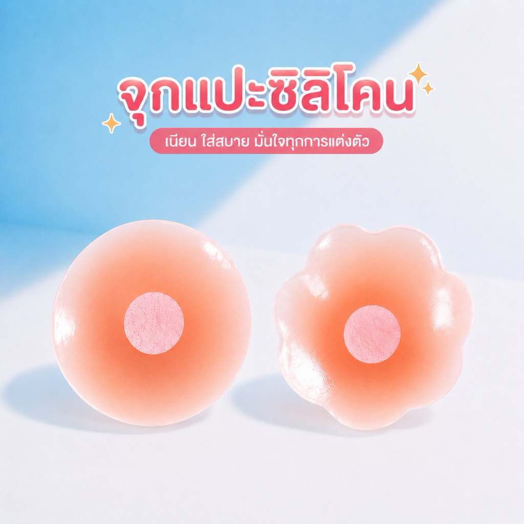 Palyo ซิลิโคนปิดจุก ผู้หญิง ติดแน่น เนียนผิว กันเหงื่อ พร้อมส่งได้