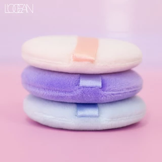 [2ชิ้น/แพ็ค] L'OCEAN พัฟแป้งฝุ่น เนื้อ FLOCKING เนื้อนุ่มผิว ทรงกลม - ขนาด 5.5 cm