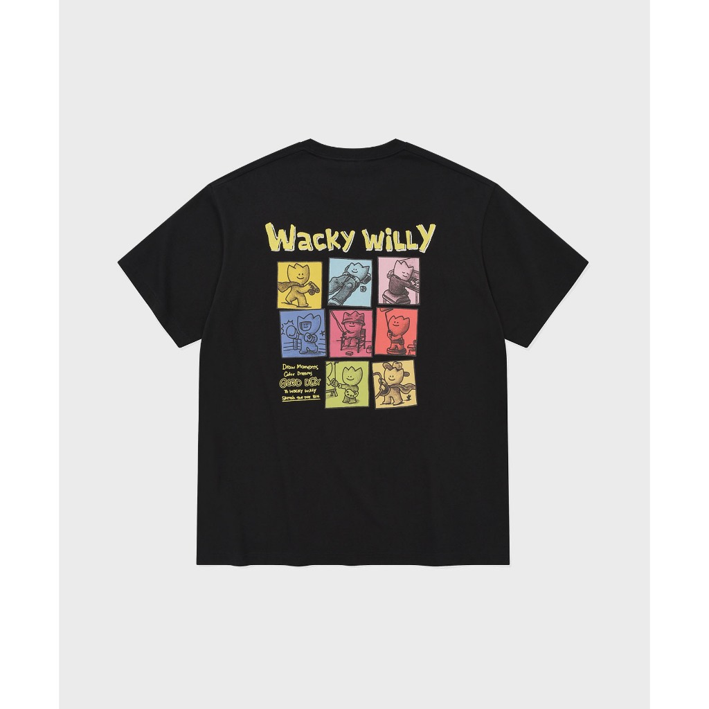 WACKY WILLY เสื้อยืดรุ่น 8-Cut Graphic Short Sleeve T-Shirt Black (80121SCGSSU_S6BKXX) — صورة 3