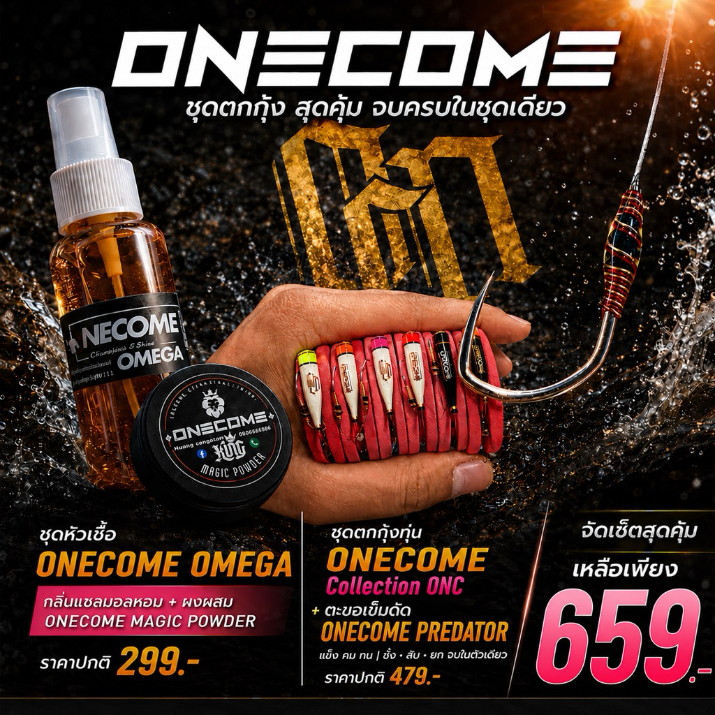 ONECOME SETตกกุ้ง พร้อมลุยบ่อ จบครบในชุดเดียว
