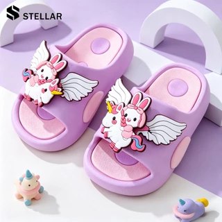 🌸พร้อมส่ง🌸STELLAR รองเท้าแตะสำหรับเด็ก ลายน่ารักๆ พื้นนิ่ม ระบายอากาศ ด้านล่างนุ่มลื่น ขนาด 24-35