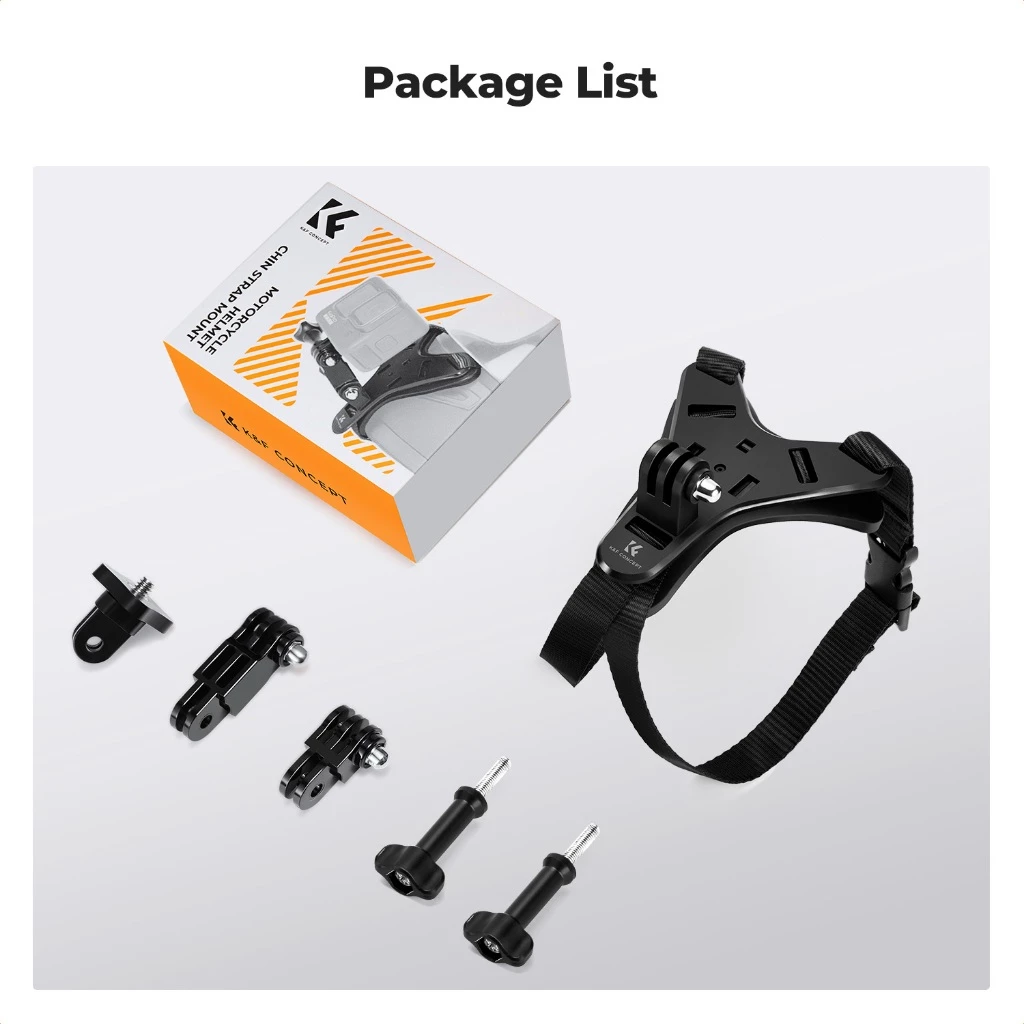 K&F CONCEPT ขายึดหมวกกันน็อค Helmet Chin Strap stand mount สําหรับ GoPro DJI Action 4/5 Pro Insta360 thumbnail 10