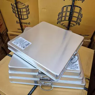 ถาดอบขนมตราจระเข้ ถาดใส่ขนมวุ้น หม้อแกง อลูมิเนียมมีหลายขนาดให้เลือกครับ