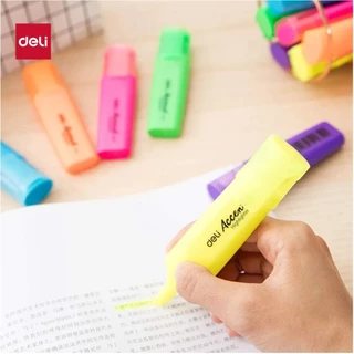 Deli ปากกาเน้นข้อความ Highlighter No.S621 ไฮไลท์โทนสีสะท้อนแสงหัวตัดขนาดเส้น 1-5 มม. (ราคา 1 ด้าม)