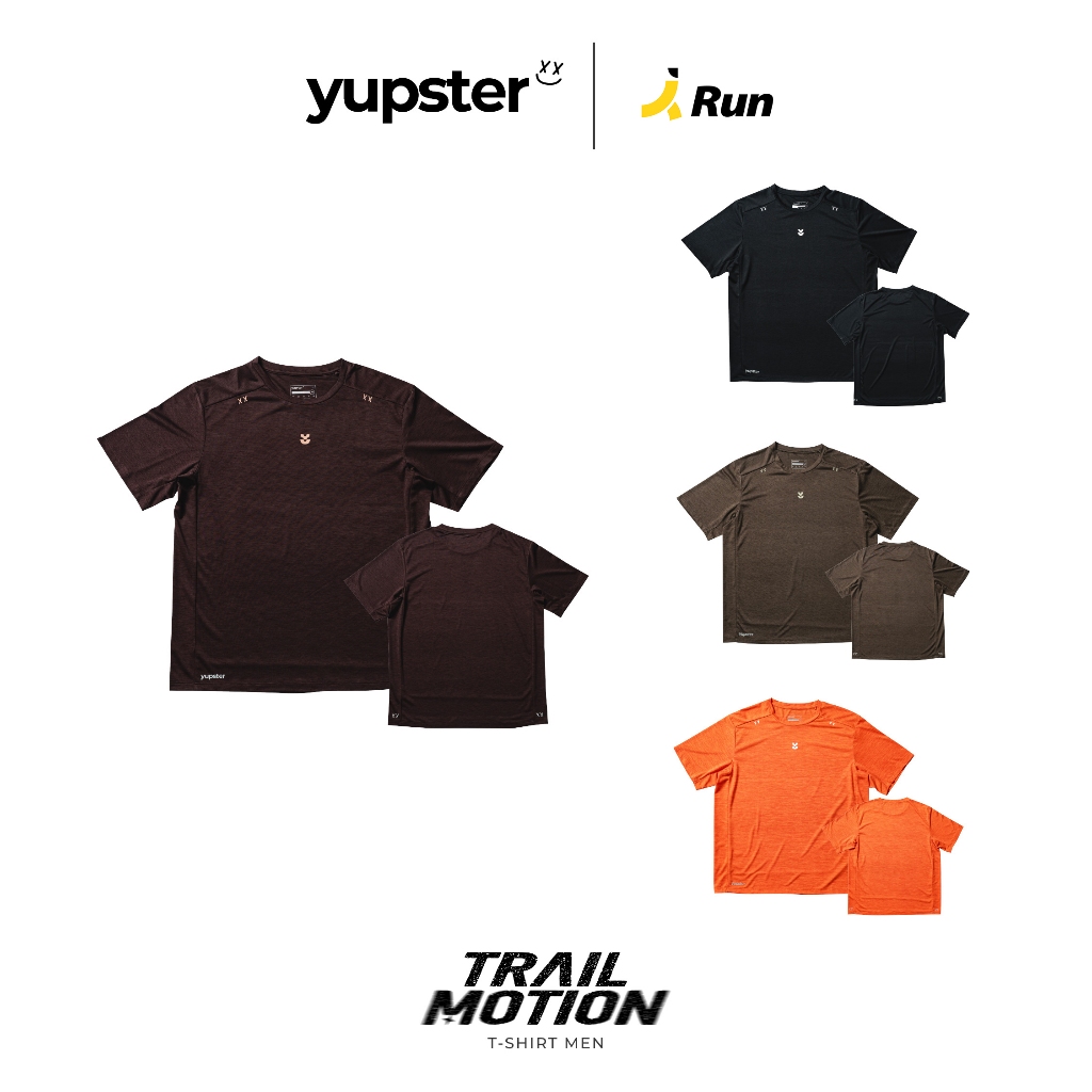 YUPSTER Men's TRAIL MOTION Running T-Shirt เสื้อวิ่งของผู้ชาย แขนสั้น รุ่นเทรลโมชั่น