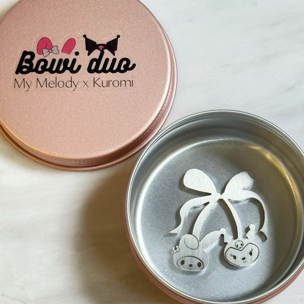พร้อมส่ง🛒 ลูกเหล็กร่อนมัทฉะ Bowi duo mymelody x Kuromi💜🩷
