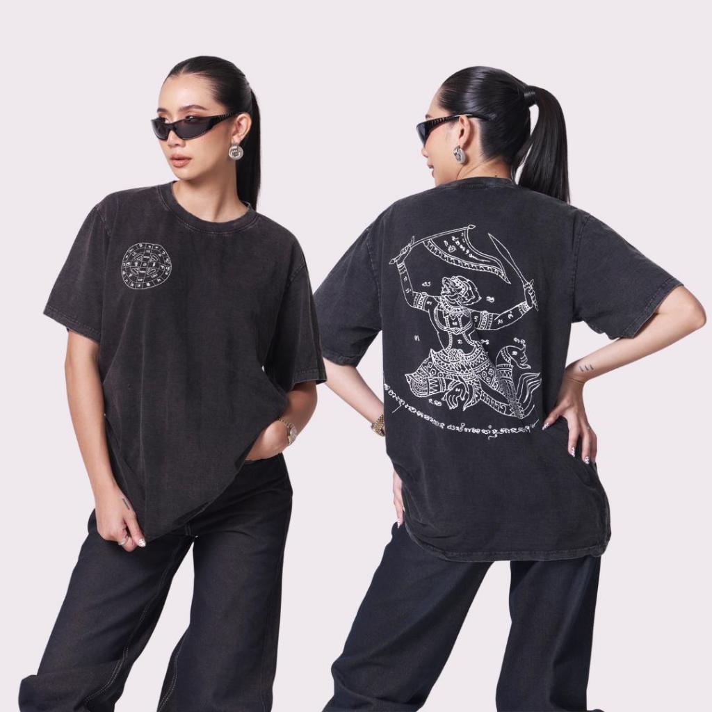 Atipashop - Beast Mode Oversize เสื้อโอเวอร์ไซซ์ ดีเทลกรีนลายสายมู