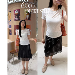 UIUI | แขนสั้น COCO SHORTSLEEVE SET เสื้อแขนสั้น + เสื้อสายเดี่ยว ผ้าซีทรู