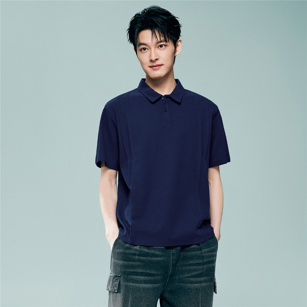 GIORDANO (Online Exclusive) เสื้อโปโลผู้ชาย Men's cooling pleats loose polo 13016201