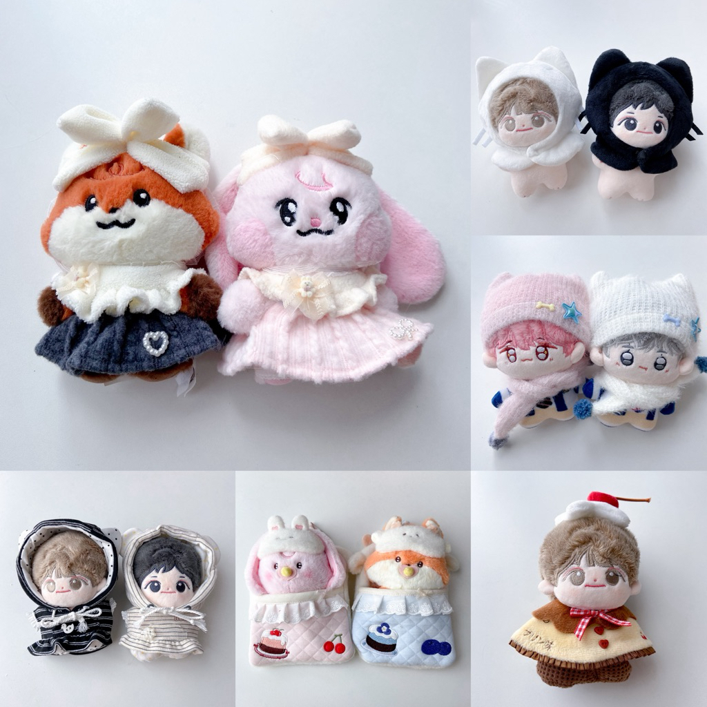 ♡ พร้อมส่ง | bunny & doll cloth ชุด เสื้อผ้า หมวก น้องกระต่าย ชุดตุ๊กตา 10 cm