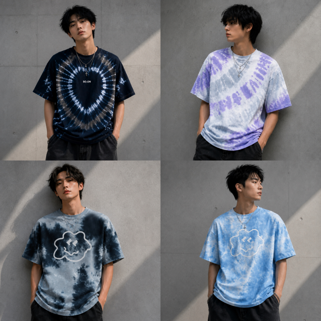 🌴 Best Seller SO.ON ✦Tie Dye รวมเสื้อยืดทรง Oversize รุ่น มัดย้อม