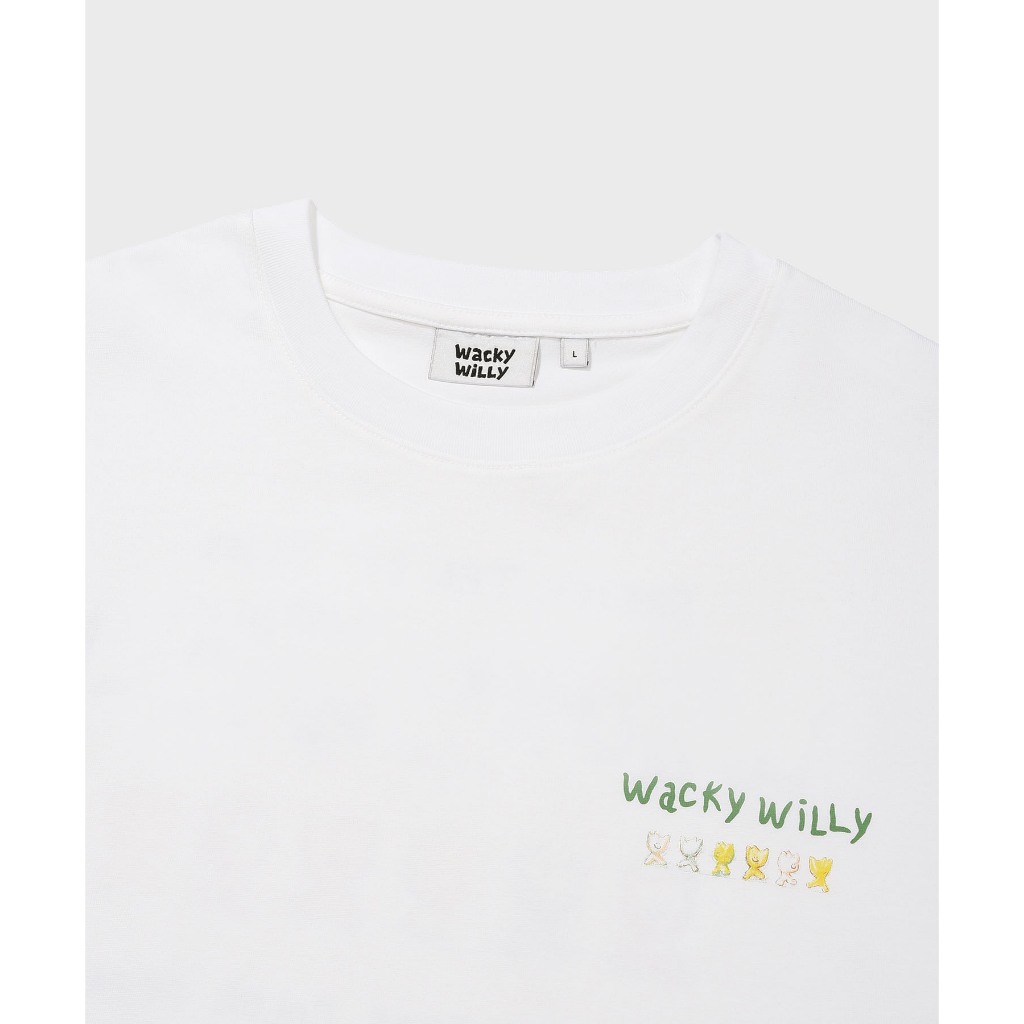 WACKY WILLY تيشيرت Kiky Typographic — أبيض — صورة 3