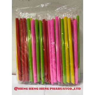 หลอดมุก หุ้มฟิมล์ ยาว 25 เซ็น ยกลัง (2000เส้น) 20ห่อ ยี่ห้อลัคกี้แทค