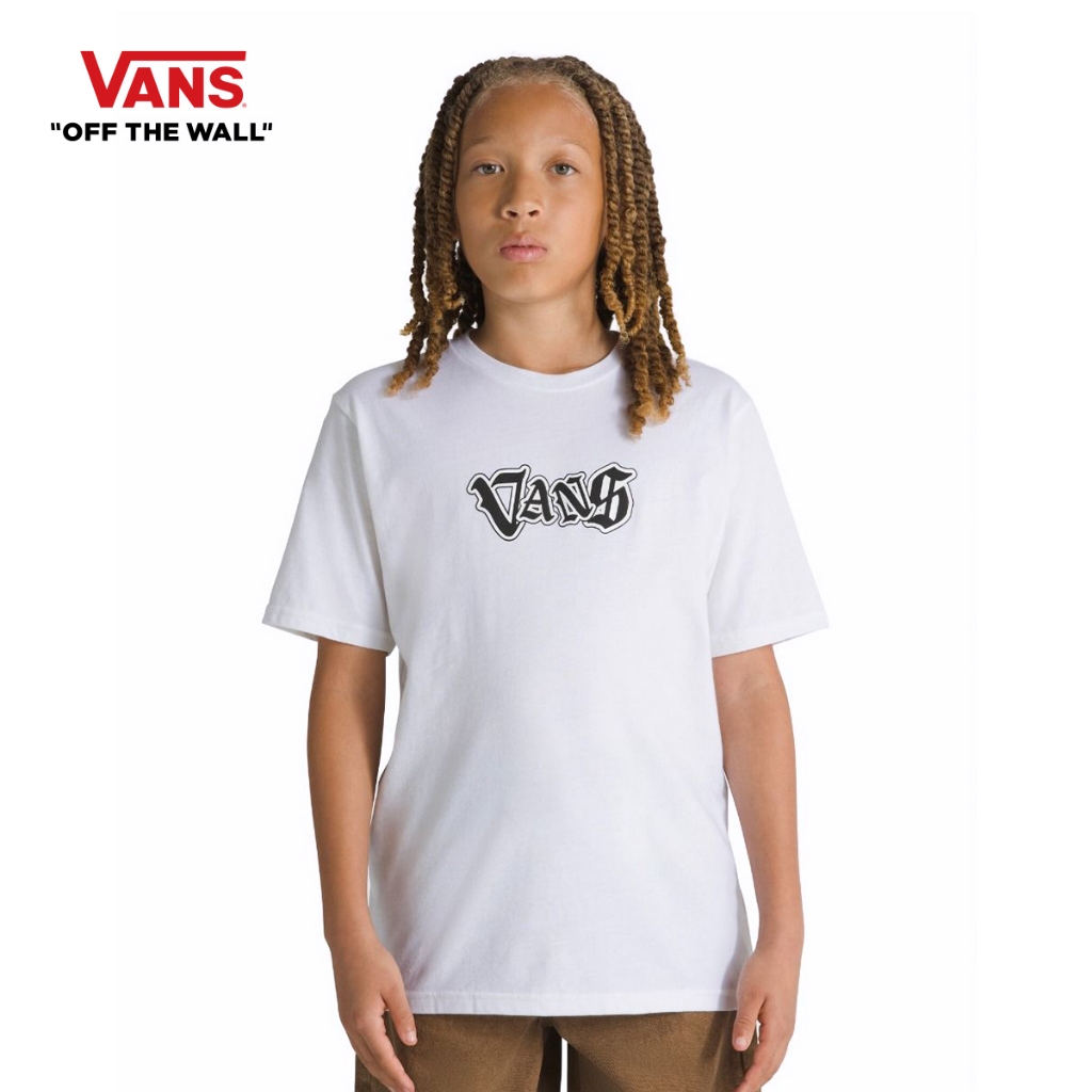 VANS SHATTERED SS - WHITE เสื้อเด็ก VANS  ชาย หญิง
