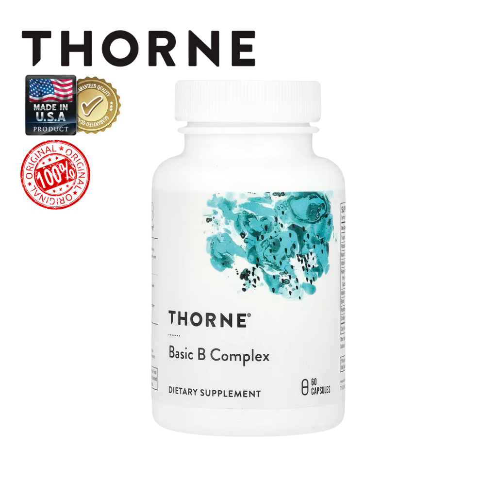 Thorne | Basic B Complex | วิตามินบีรวม | 60 Capsules | Methylfolate B12 | แท้พร้อมส่ง
