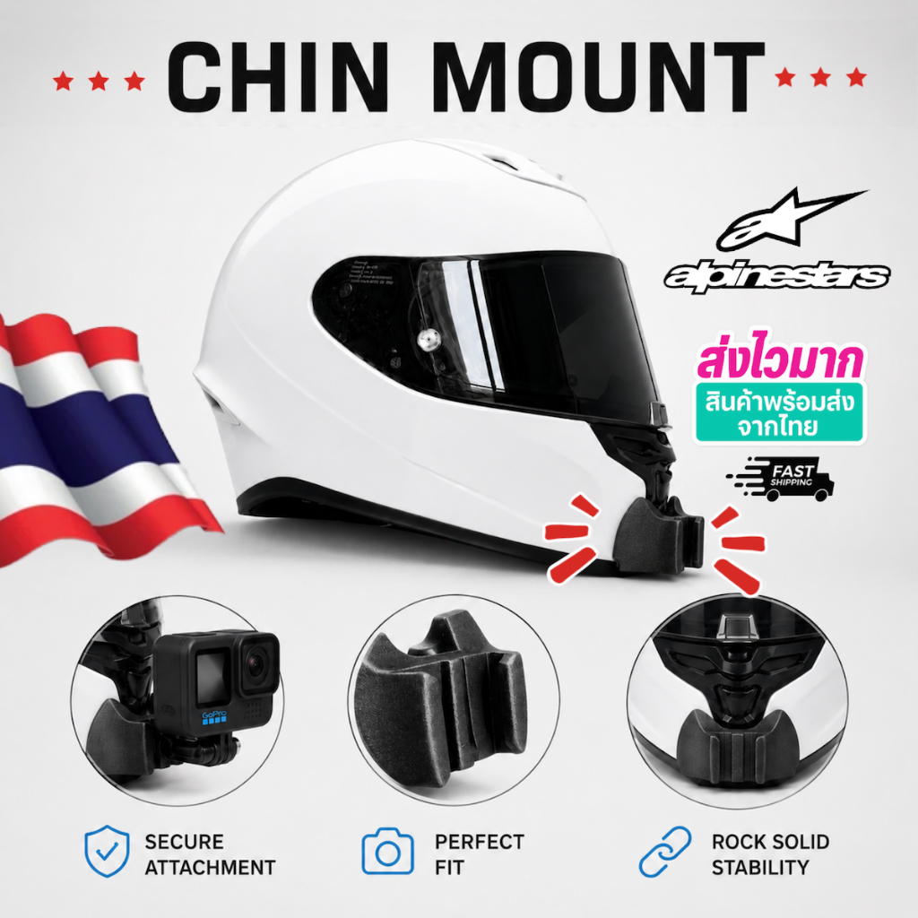 Alpinestars Chin Mounts (GoPro, Insta360, DJI)