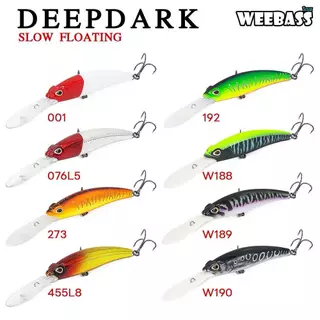 WEEBASS DEEPDARK 120 เหยื่อปลอม ลิ้นยาว ดำลึก 4.5m เบ็ด 3 ทาง #1 | Deep Diving Minnow Slow Floating 120mm 31g