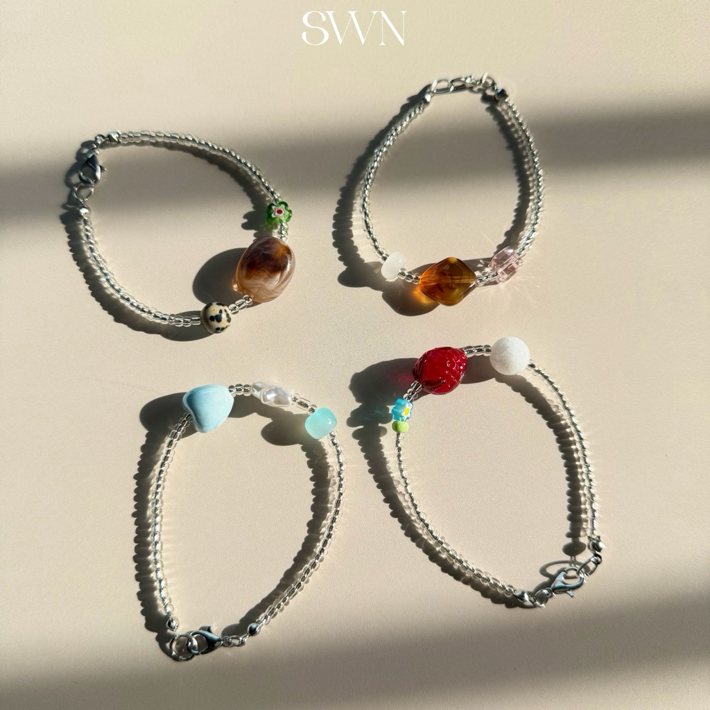 สร้อยข้อมือลูกปัด (แฮนด์เมด) พร้อมส่ง