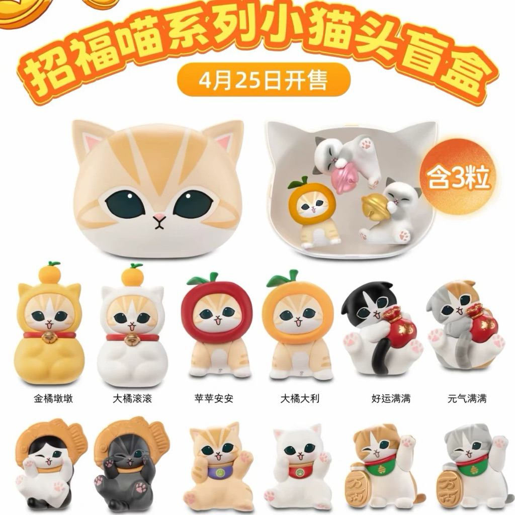 （1จุ่ม3จิ๋ว) Mofusan cat แมวมาแต่หัว อาร์ตทอย
