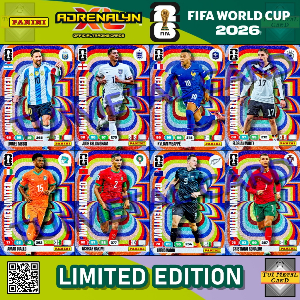 PANINI FIFA WORLD CUP 2026™ Adrenalyn XL™: LIMITED EITION การ์ดสะสมฟุตบอล Football Trading Card