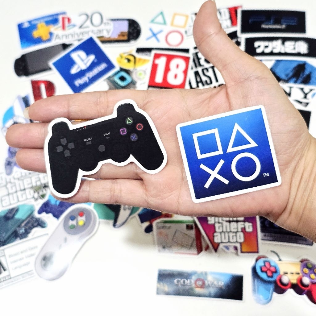 สติ๊กเกอร์ เครื่องเล่นเกมส์ จอยเกม ติดแน่น กันน้ำ pvc ติดตกแต่งเท่ห์ๆ (แพ็ค 50 ชิ้น)