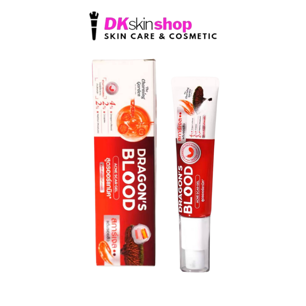เดอะชาร์มมิ่งการ์เด้น[แบบหลอด]ดราก้อนบลัดแอคเน่สการ์เจล THE CHARMING GARDEN DRAGON’S BLOOD ACNE SCAR GEL ปริมาณ 30g.