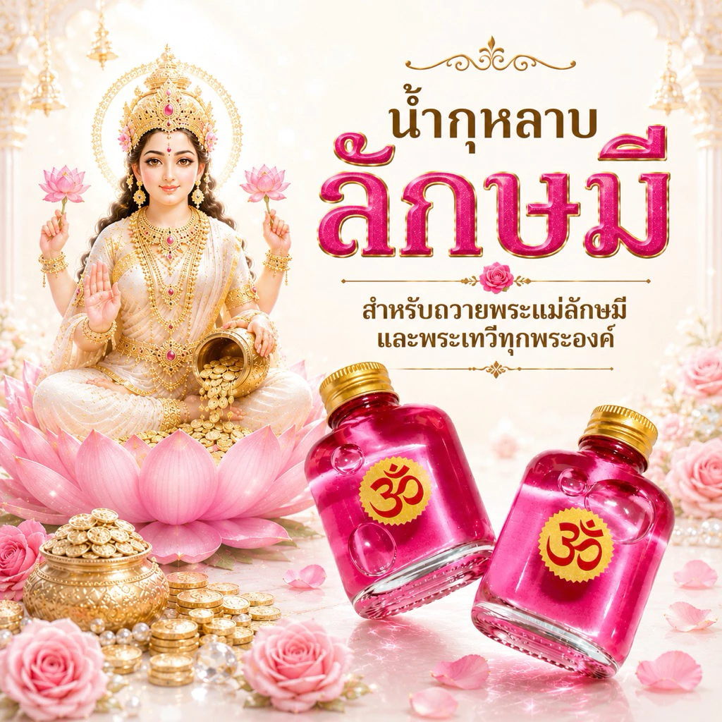 [ส่งด่วน] น้ำกุหลาบลักษมีเดวี ถวายพระแม่ลักษมีและพระเทวีทุกพระองค์