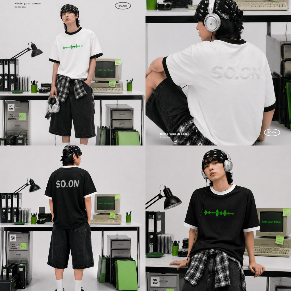 🔮SO.ON Hints Your Dream : Boxy Tee เสื้อยืดโอเวอร์ไซส์ ทรงครอป รุ่น Analog
