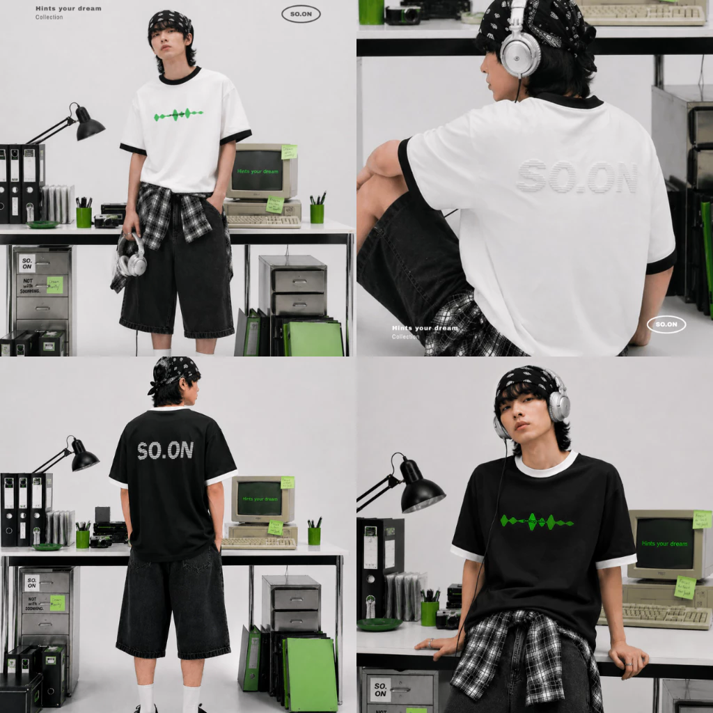 🔮SO.ON Hints Your Dream : Boxy Tee เสื้อยืดโอเวอร์ไซส์ ทรงครอป รุ่น Analog