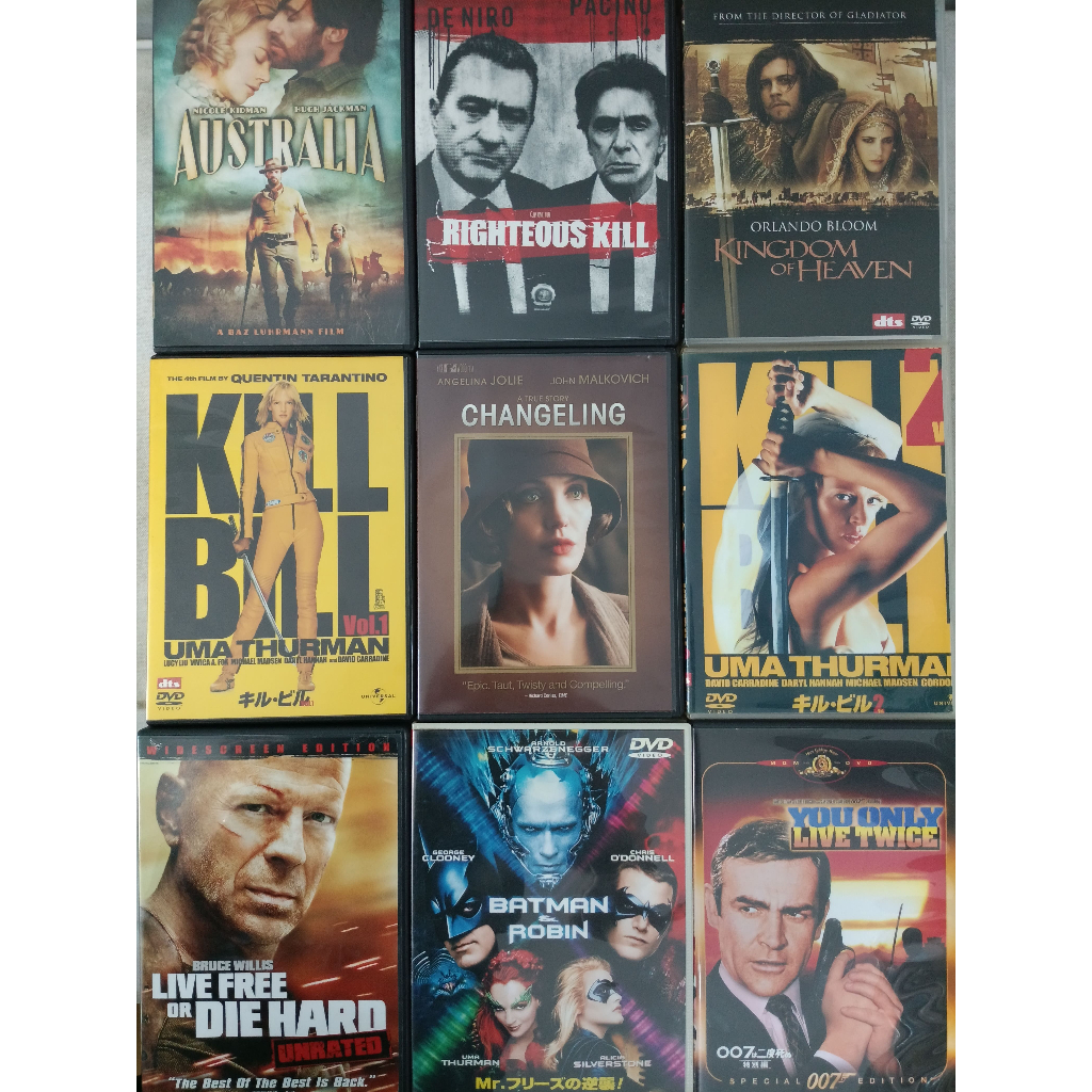 Changeling,Kill Bill Vol.2,Kill Bill Vol.1,You Only LiveTwice,Australia  วีดี 30 แผ่นที่แตกต่างกัน1～30 JJ331