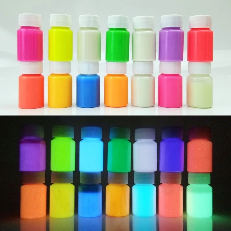 สีเรืองแสง สีเรืองแสงในที่มืด สีผสม ทาเครื่องใช้หรือผสมสียูวีเรซิ่น อีพ้อกซี่ ตกแต่งเครื่องประดับต่างๆ diy CU