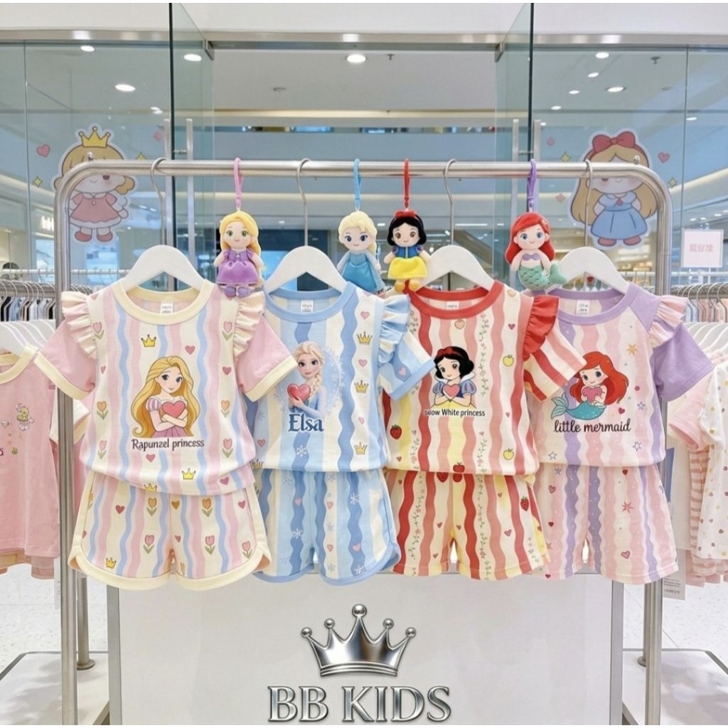 ชุดเซตเด็กผู้หญิงลายเจ้าหญิง BB KIDS