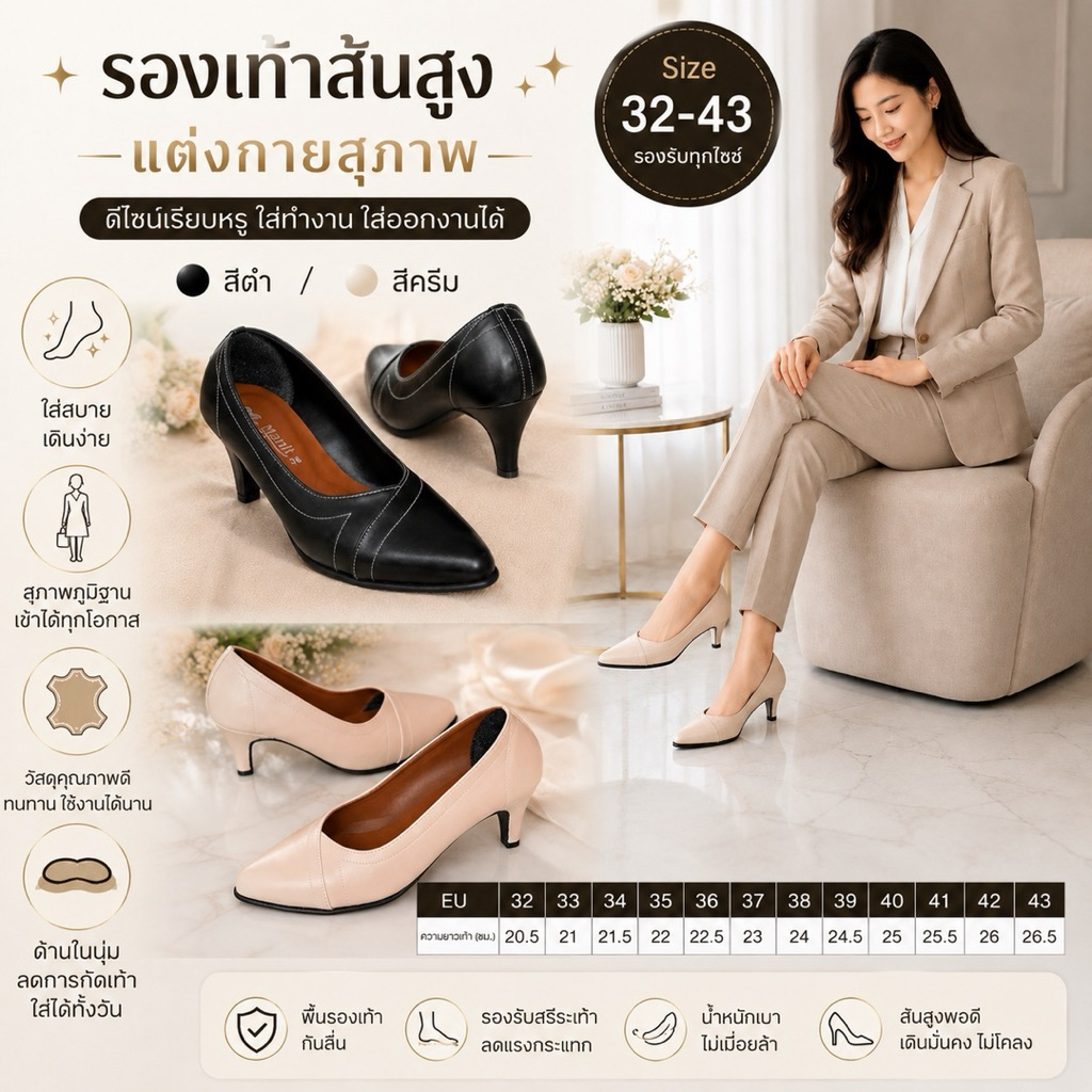 รุ่น 108 (สูง2.5 นิ้ว และ เตี้ย 1 นิ้ว)