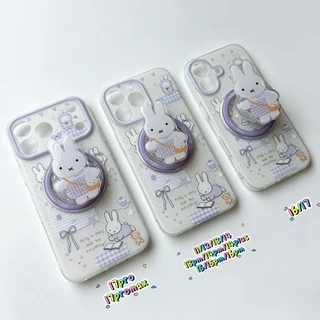 เคส IMD สำหรับ ต่ายม่วง iphone17promax 17 17pro 16promax 13 14 15 16plus 11 14promax งานด้าน ไม่เป็นรอยนิ้วมือไอโฟน16