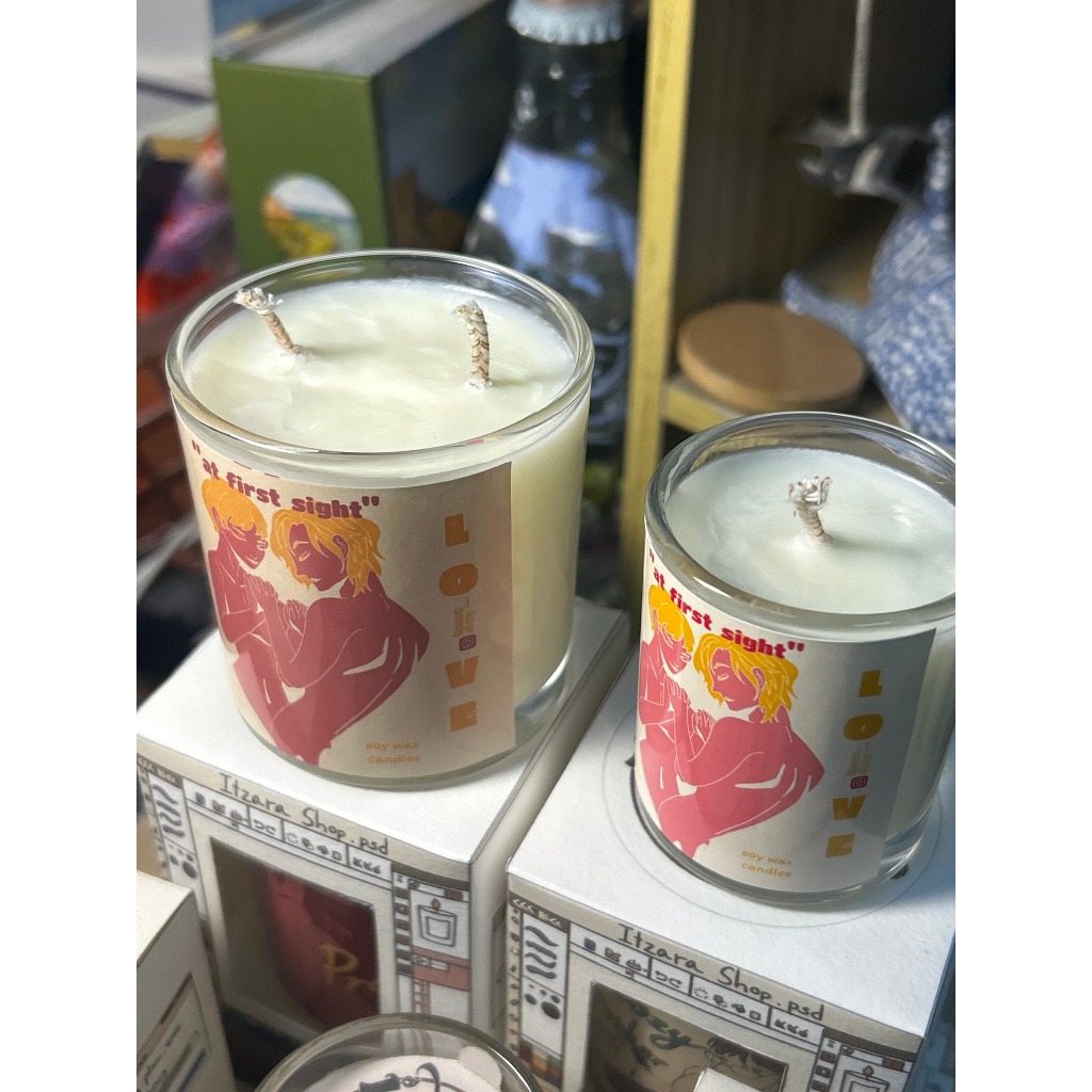 เทียนหอมคอร์ความรัก itzara candles เทียนหอมไขถั่วเหลือง เทียนหอมแฮนด์เมด 120g.