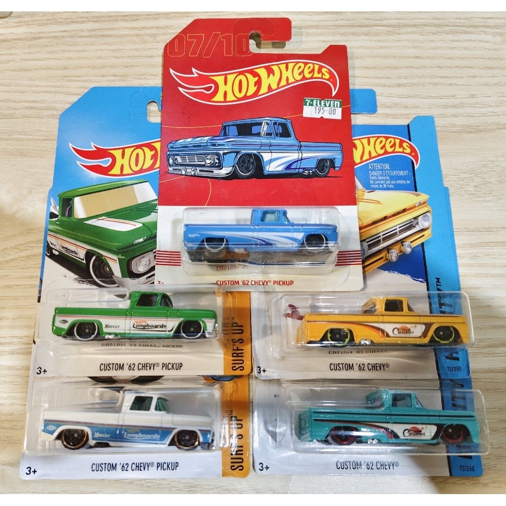 hotwheels ฮอตวีล Custom '62 Chevy Pickup 1:64