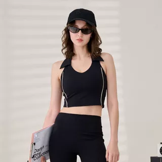 Darlyn - Grace Top Bra สปอร์ตบราคอปกผู้หญิง ทรงครอป ผ้ายืด ซัพพอร์ตดี ใส่ฟิตเนส โยคะ *มีพลัสไซส์*