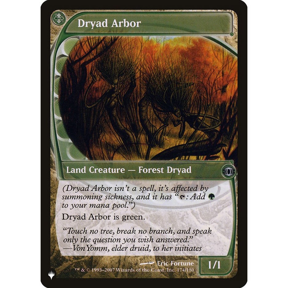MTG - Magic The Gathering - Future Sight - Dryad Arbor - Near Mint - The List