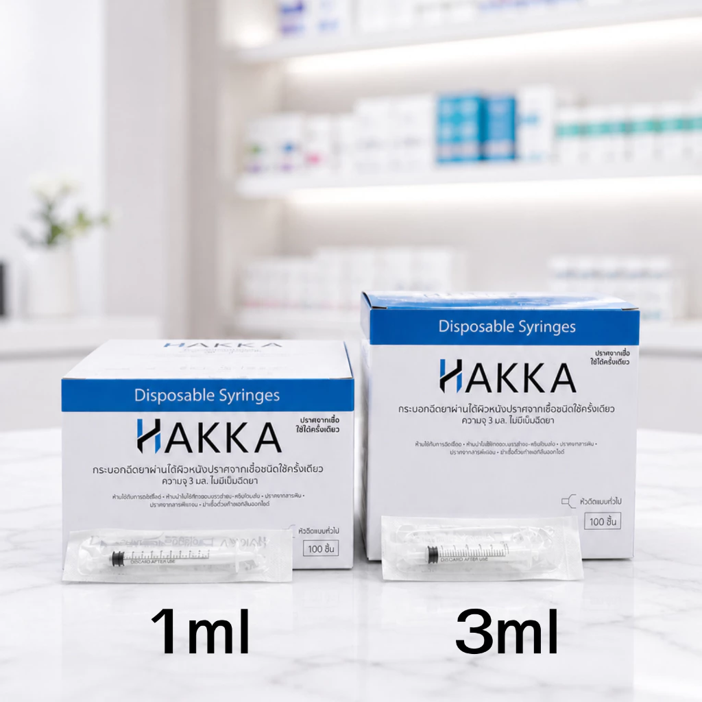 Disposable กระบอก ไซริ้งค์ 1ml / 3m / แบ่งขาย มีบริการส่งด่วน