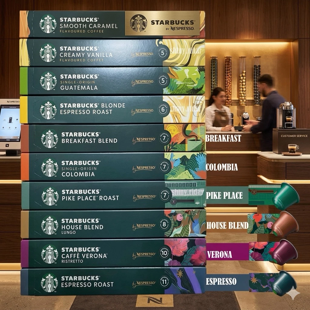 กาแฟแคปซูล Starbucks สำหรับ Nespresso 10 แคปซูล