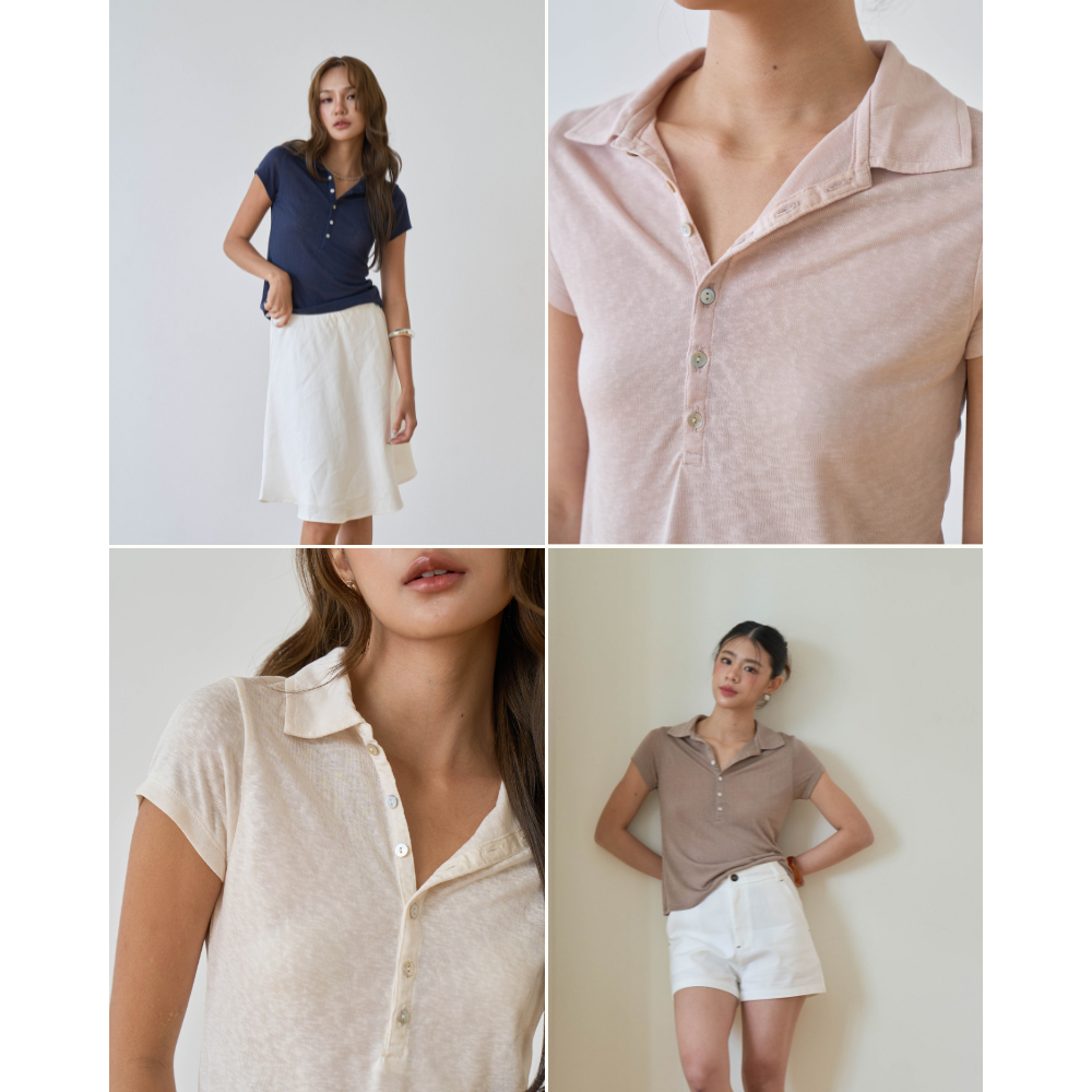 Maddie polo เสื้อโปโลผ้าบาง