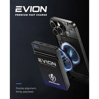 EVION power bank 20000mAh และ 10000mAh พาวเวอร์แบงค์ แบตสำรอง แบตเตอร์รี่สำรอง พร้อมจอแสดงLED รองรับการชาร์จพร้อมกัน สาย