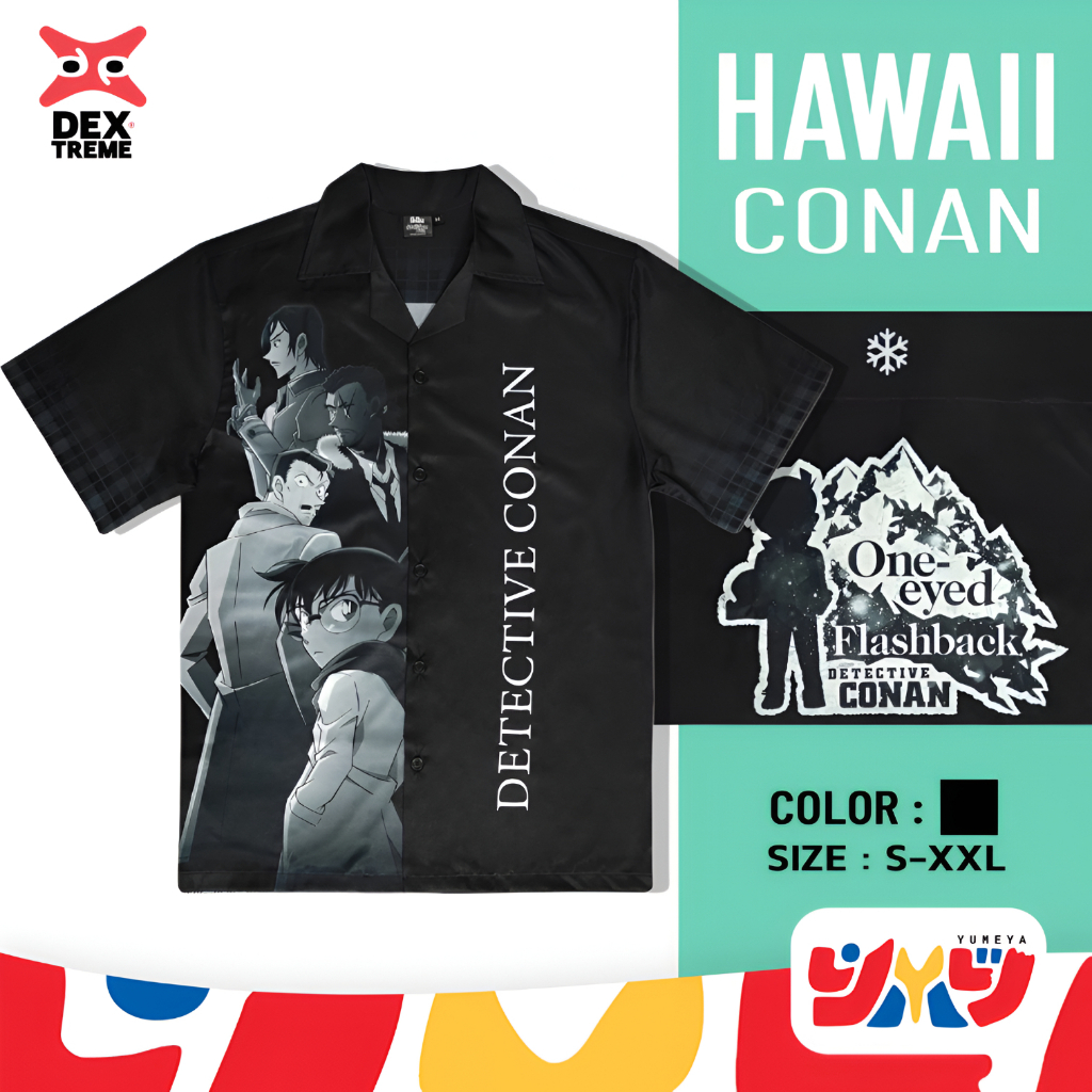 [ลิขสิทธิ์แท้] Dextreme เสื้อฮาวายโคนัน DCN-097 Hawaii Conan Movie 28 ลาย One-eyed Flashback